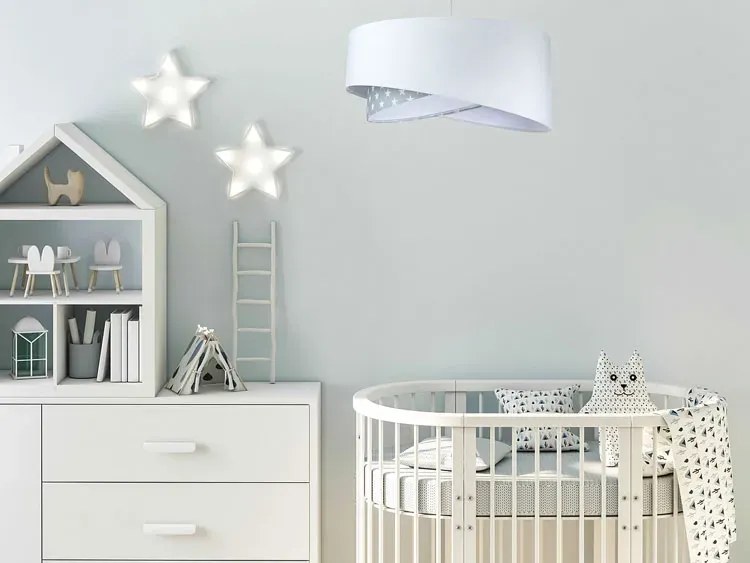 Biało-szara lampa wisząca w gwiazdki - 6X EX1000 D3-S94