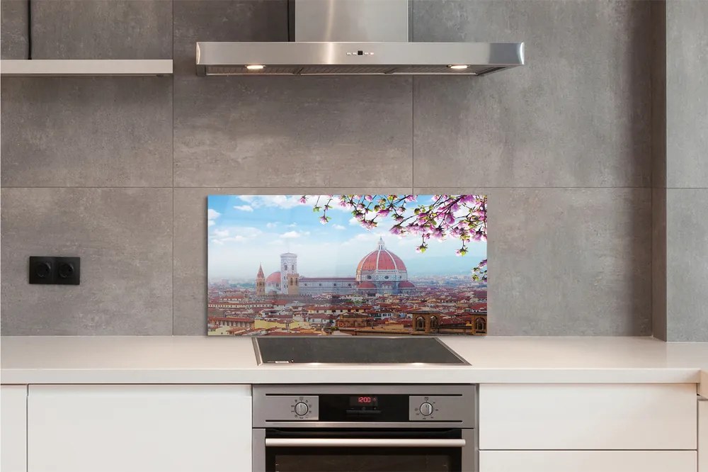 Panel szklany do Kuchni Katedra pod Nocnym Niebem