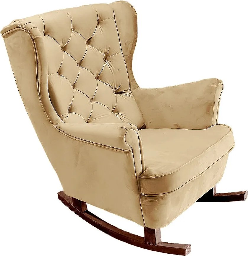 Fotel Relax z Tapicerowanym Siedzeniem i Podłokietnikami, Fotel TV 102x81x95cm Beżowy_29804