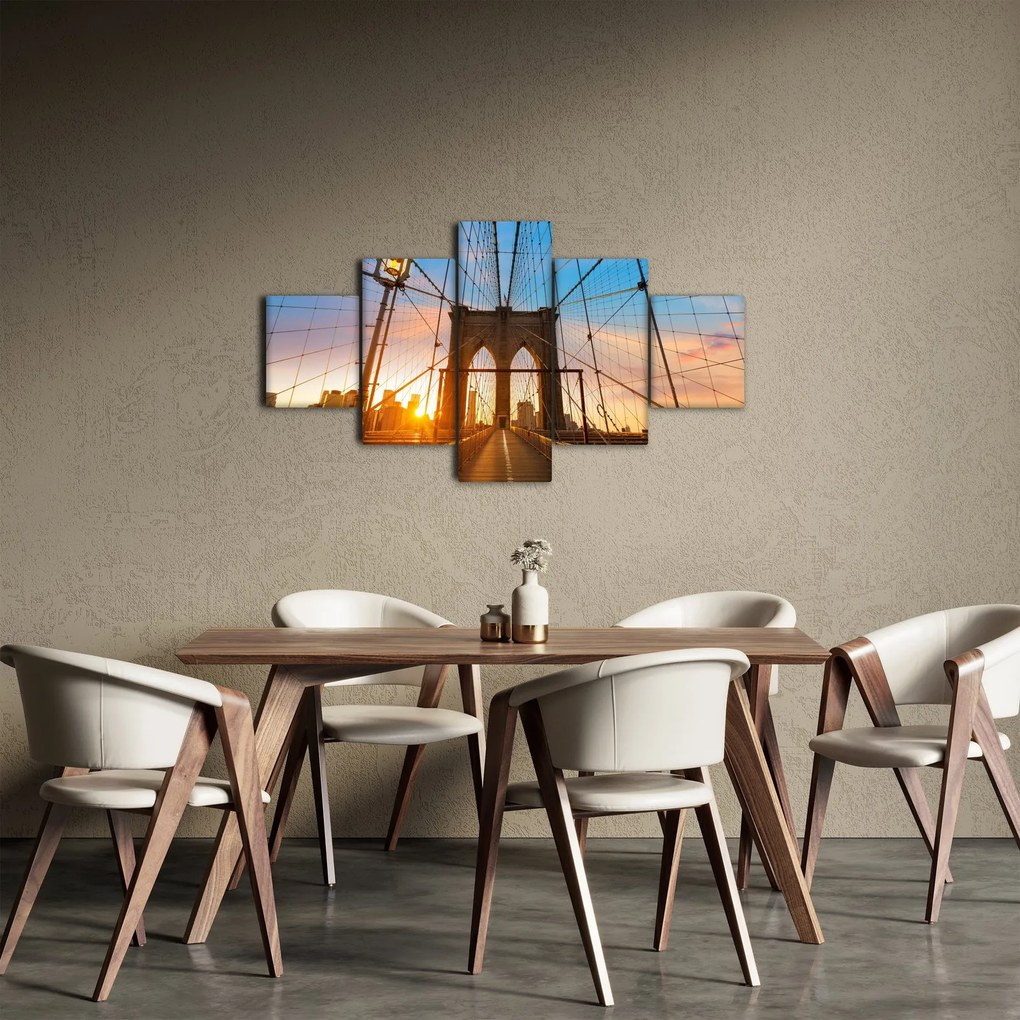 Obraz - Brooklyn Bridge, Manhattan, New York (125x70 cm)