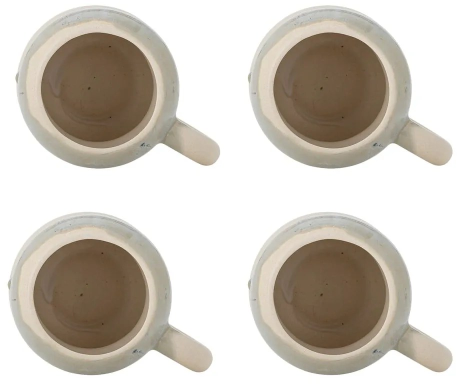 Niebieskio-kremowe kamionkowe kubki zestaw 4 szt. 400 ml Luna – Bloomingville