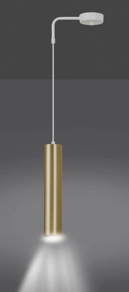 Biała Nowoczesna Lampa Wisząca Tuba A7-W08