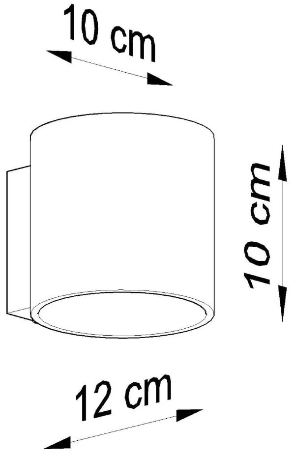 Biały kinkiet ø 10 cm Gino – Sollux
