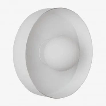 Kinkiet Ścienny Do Łazienki Jaxal Biała & Ø25 Cm - Sklum