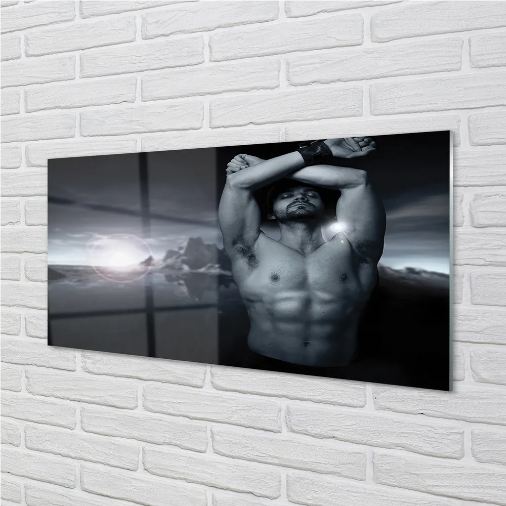 Szklany Panel Mężczyzna góry