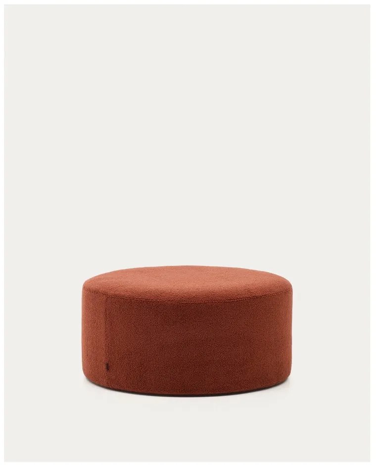 Puf z materiału bouclé w kolorze terakoty Kaeli – Kave Home