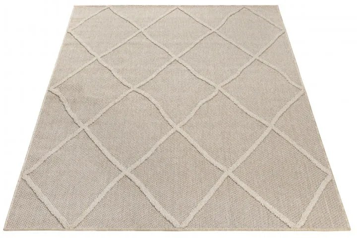 Dywan zewnętrzny sznurkowy Patara Romby beżowy 200 cm x 290 cm