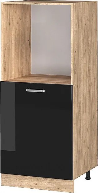 Szafka kuchenna czarny wysoki połysk 60x57x143 r-line