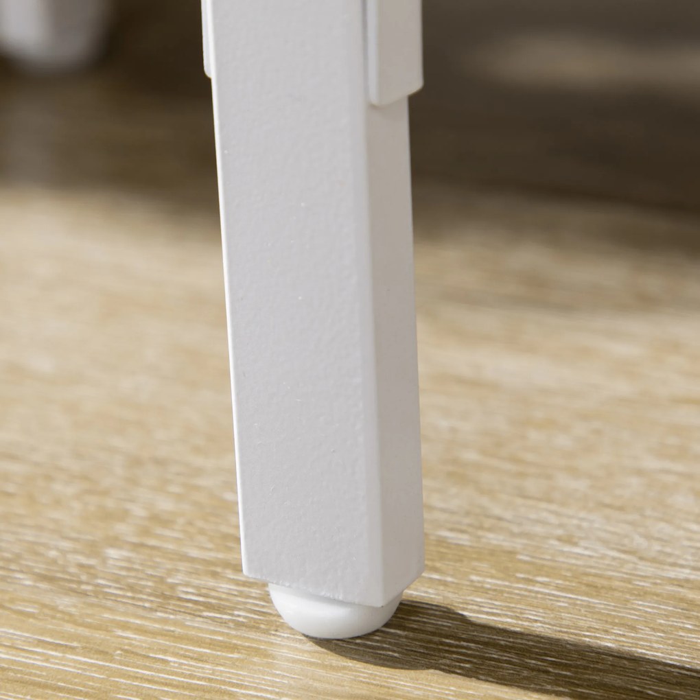 HOMCOM Lampa stojąca, lampa podłogowa z 2 półkami, 40 W lampa stojąca, lampa podłogowa, Biała | Aosom PL