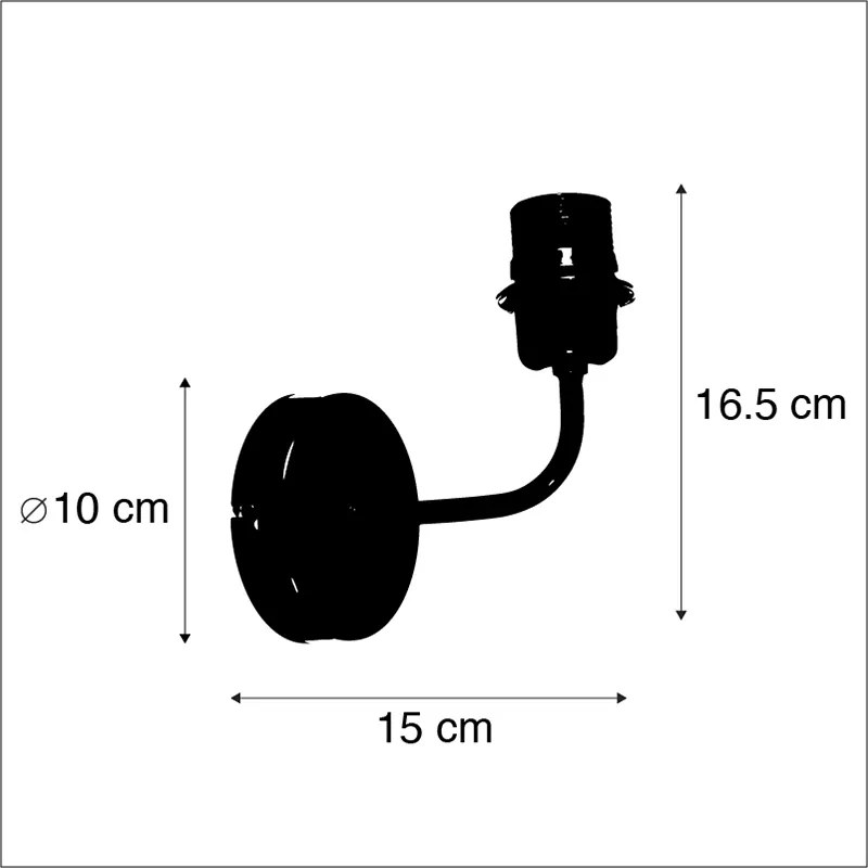 W stylu vintage lampa ścienna złota bez klosza - Matt Retro Oswietlenie wewnetrzne