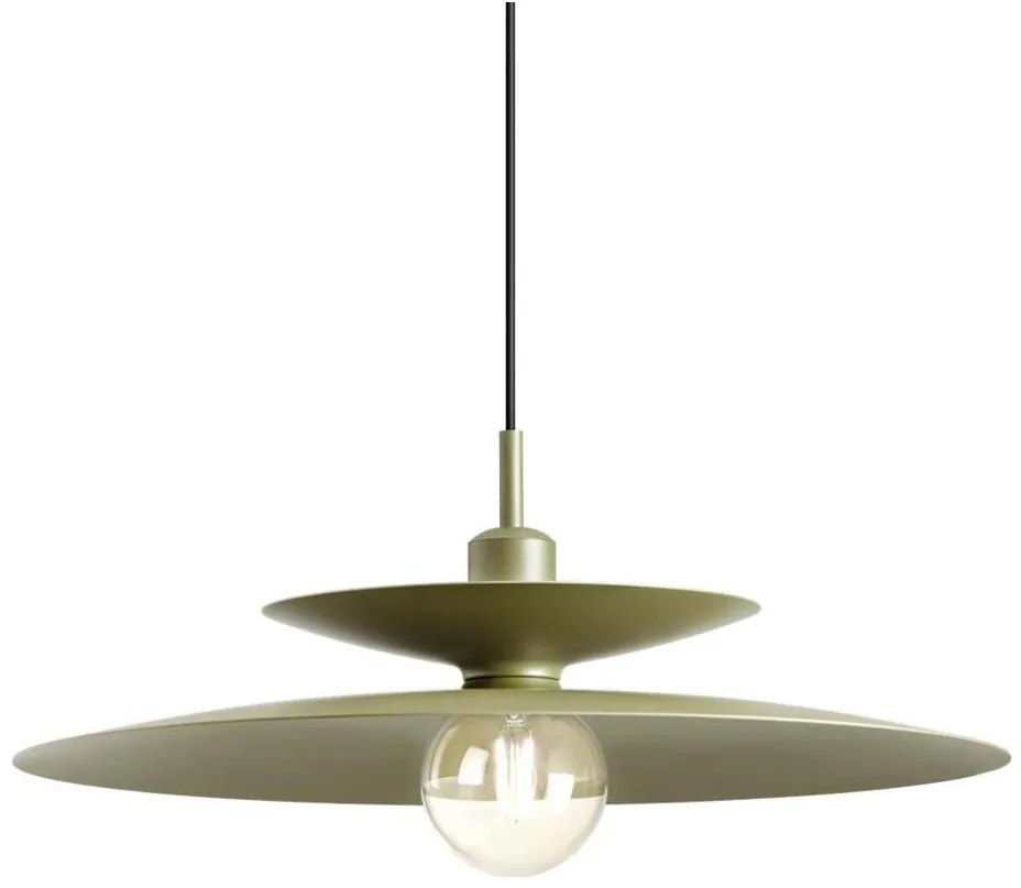 Redo 01-3050 - Lampa wisząca na lince GUNNAR 1xE27/42W/230V, średnica 50 cm, zielony