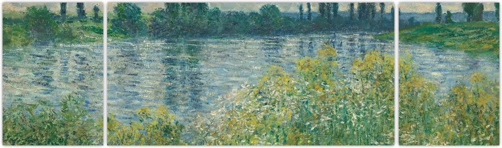 Obraz - Claude Monet, Banks of the Seine, reprodukcje (170x50 cm)