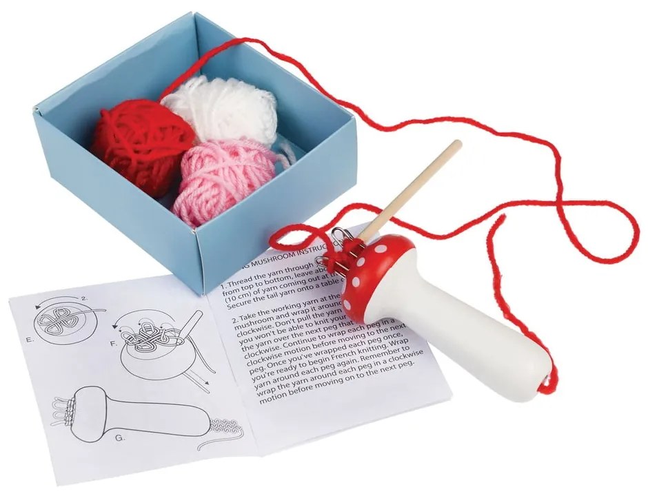Zestaw kreatywny Knitting Kit Mushroom – Rex London