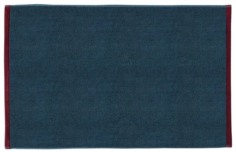 Ciemnoniebiesko-szary dywanik łazienkowy z bio bawełny 50x80 cm Soft – Mette Ditmer Denmark