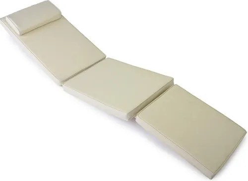 Materac z poduszką Garth - kremowa