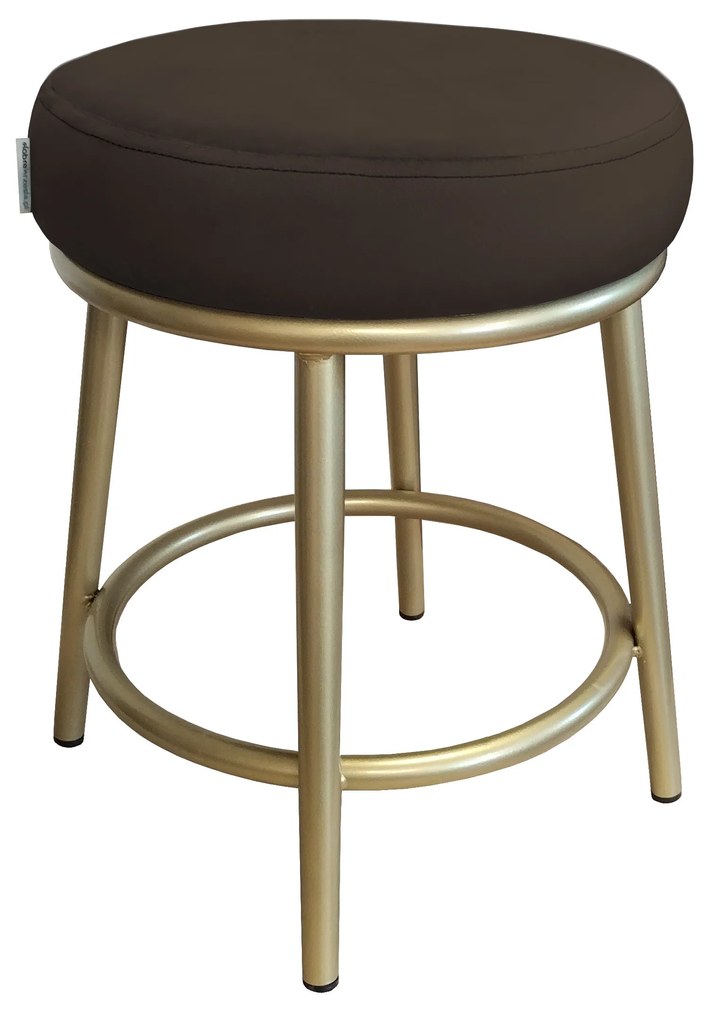 Taboret Ben noga metalowa złota MG05