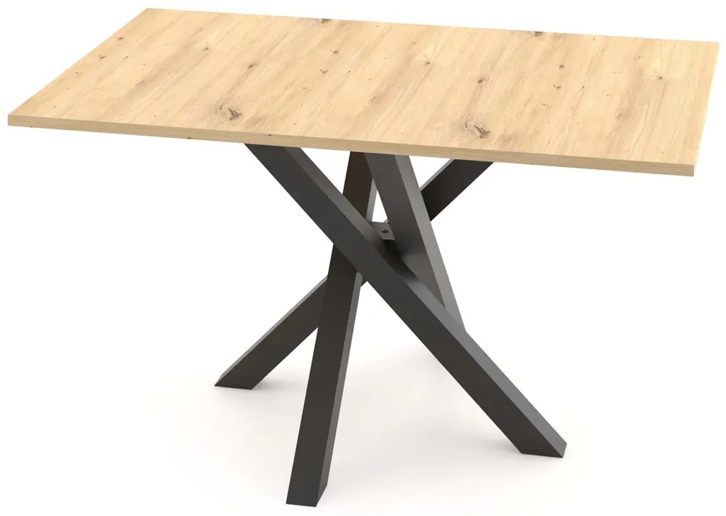 Prostokątny stół z nogami X dąb artisan  S5-G48