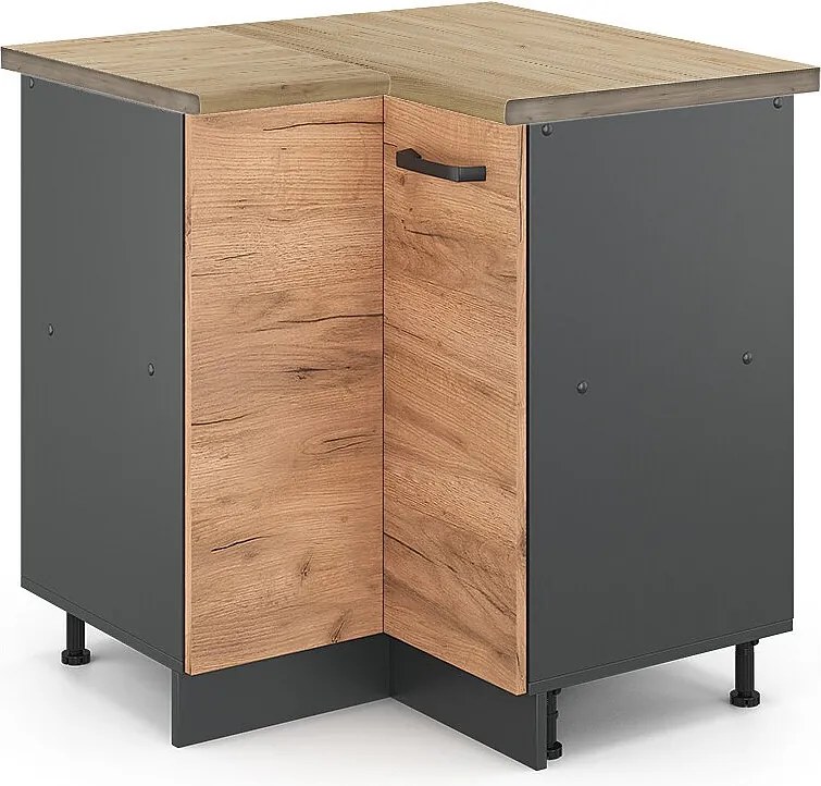 Szafka narożna złoty dąb energetyczny 75.6x60x81.6 r-line