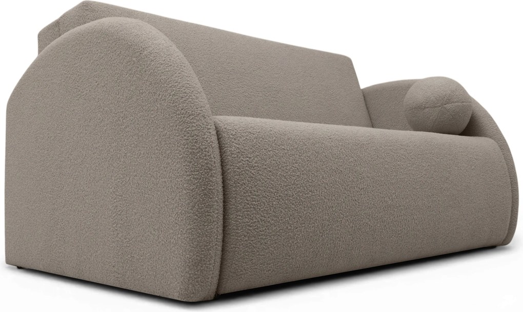 Sofa rozkładana Nubi trzyosobowa 140 cm z pojemnikiem - beżowa boucle Quelle 16