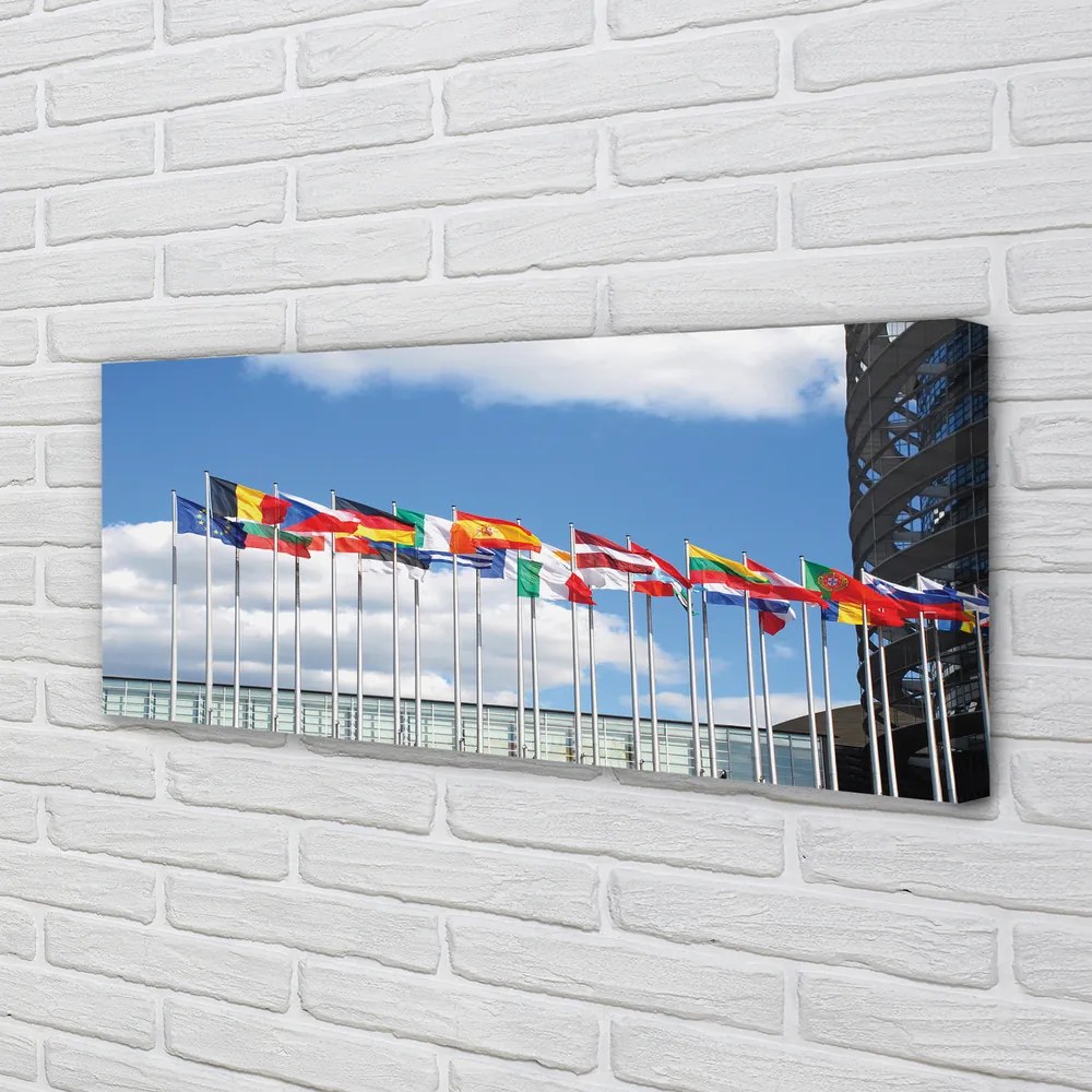 Duży obraz na płótnie Kilka Flag