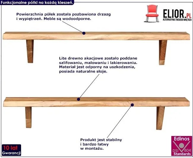 Zestaw drewnianych półek do piwnicy E8-E86