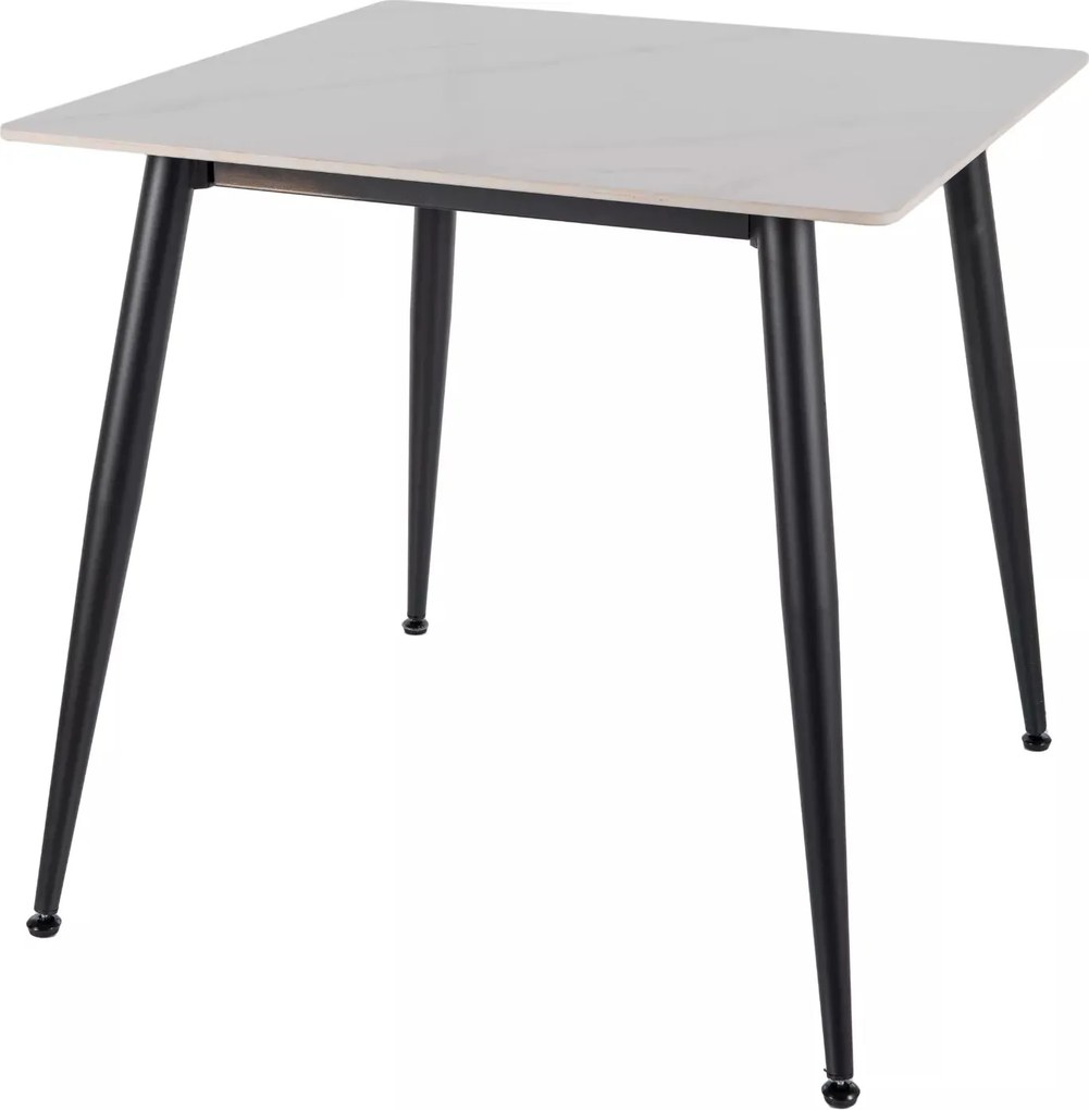 Kwadratowy stół Rion 80x80 Signal z blatem w imitacji marmuru
