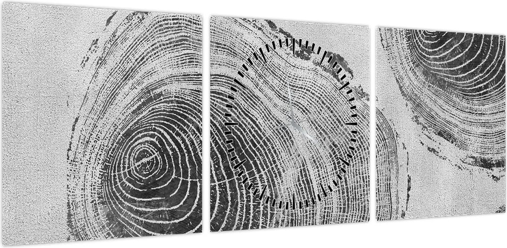 Obraz - Motyw drzewa (z zegarem) (90x30 cm)