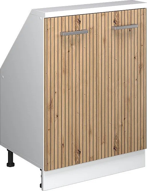 Szafka kuchenna na dach skośny dąb rzemieślniczy 60x46x81.6 r-line