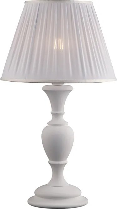 Fiorenza Shabby white wooden lamp 1 light with lampshade dm.35 H.62 Ø35 BL172-LM-BCO