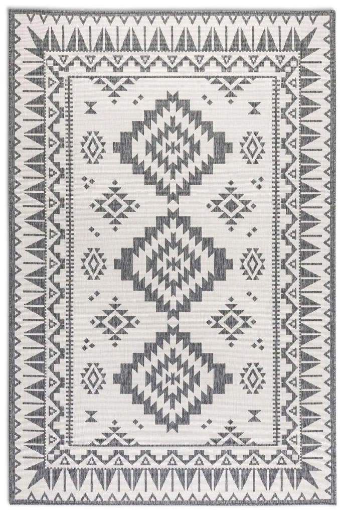 Dywan dwustronny zewnętrzny Gemini szaro-kremowy 120 cm x 170 cm