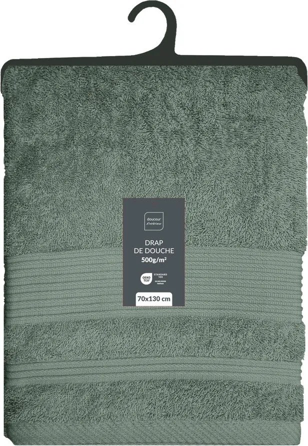 Szałwiowy bawełniany ręcznik kąpielowy frotte 70x130 cm Tendresse – douceur d'intérieur