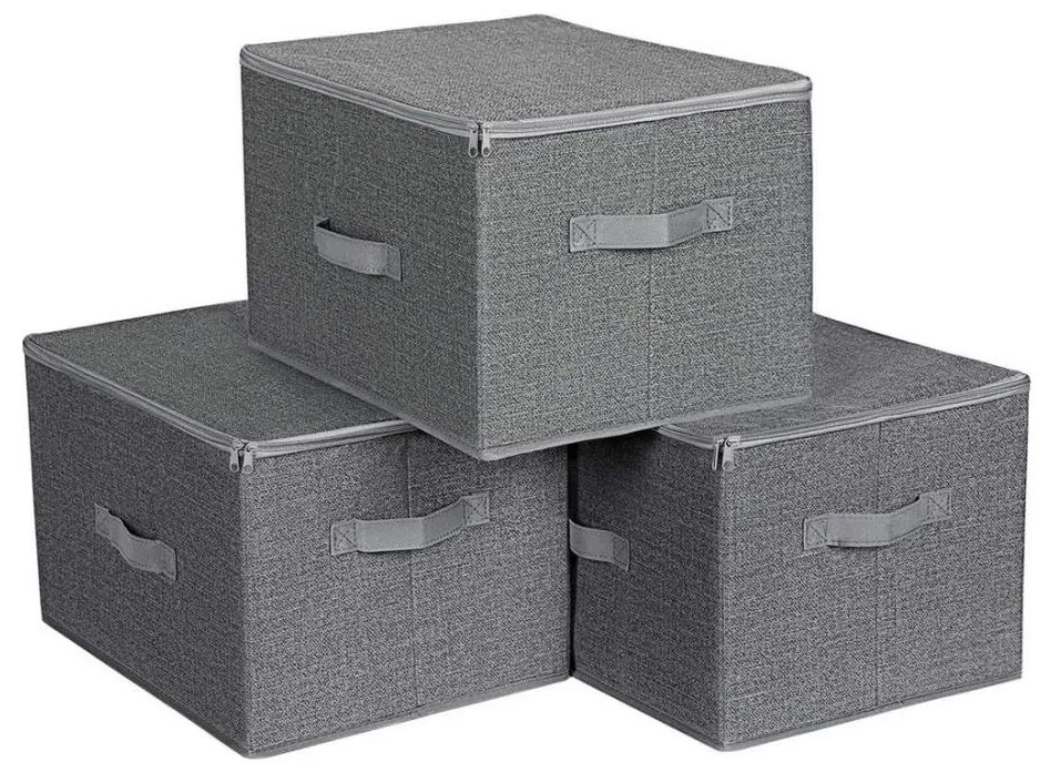 Pojemnik z zamkiem błyskawicznym 3 szt. CURAN szary