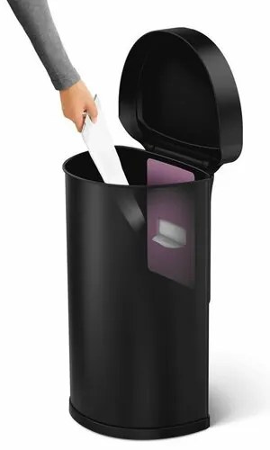 Simplehuman Półokrągły kosz bezdotykowy 45 l,czarny