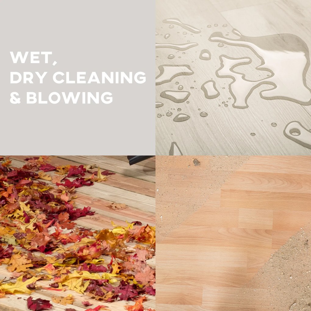 HOMCOM odkurzacz na mokro i sucho, na kółkach, potrójny system filtrów, 20 L zbiornik na kurz