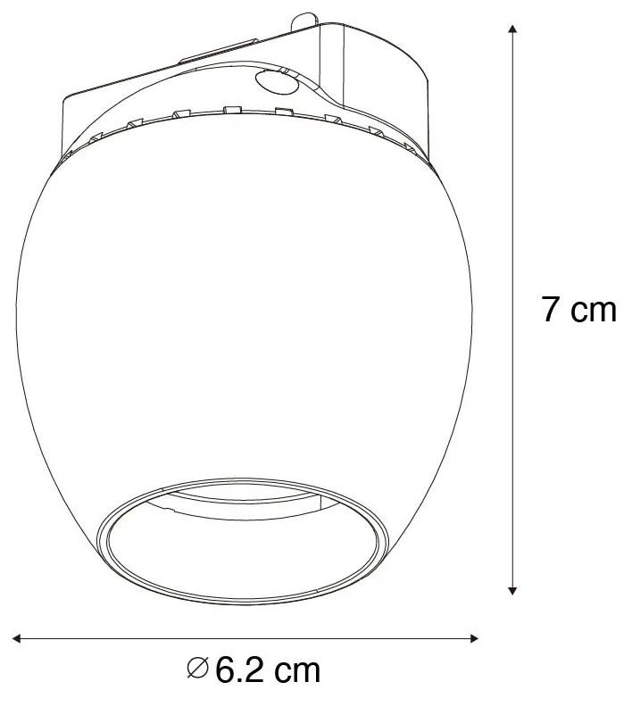 Nowoczesny czarny reflektor do systemu szynowego jednofazowego 6W 3000K - Magnetic Zagaye