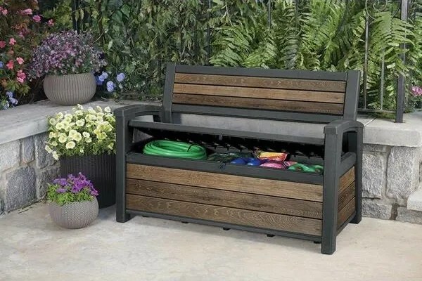 Ławka ogrodowa Keter Deco 227 l, brązowa