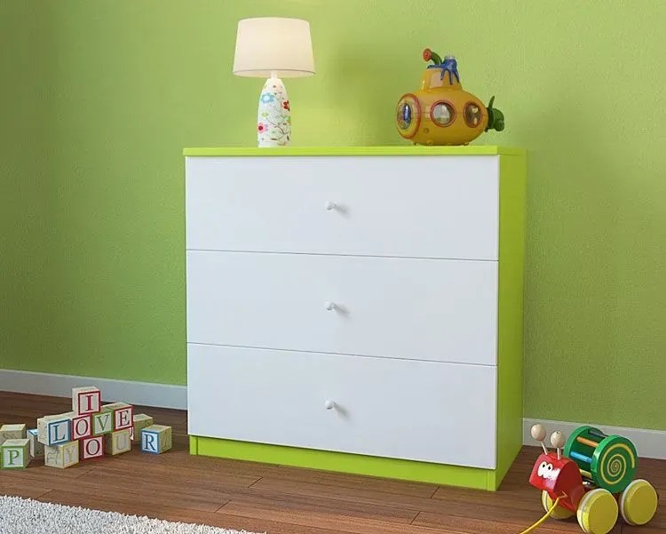 Komoda dziecięca z szufladami - biało M3-S56
