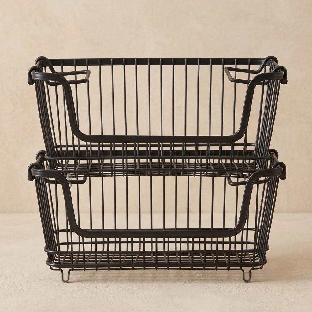 Kosz na owoce metalowy z uchwytami, 34 x 18 x 14 cm