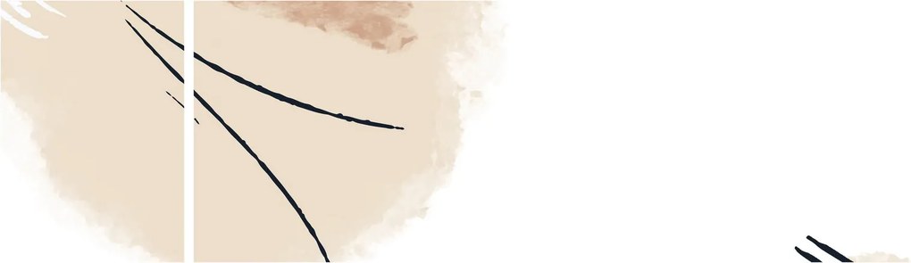 Obraz - Biała abstrakcja (170x50 cm)