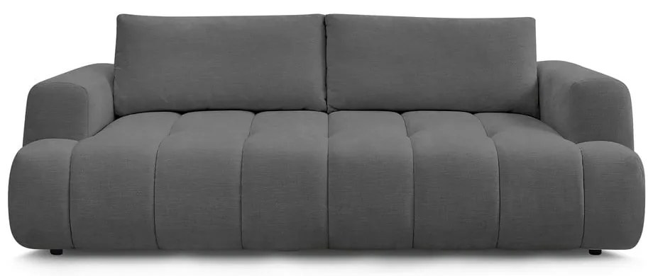 Ciemnoszara rozkładana/ze schowkiem sofa 251 cm Fuji – Bobochic Paris
