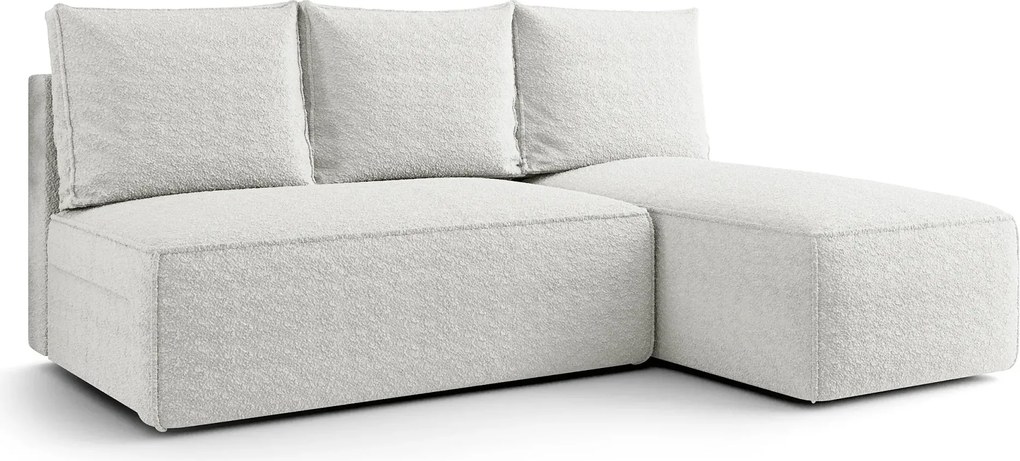 Biała sofa narożna z pojemnikiem S0-B04