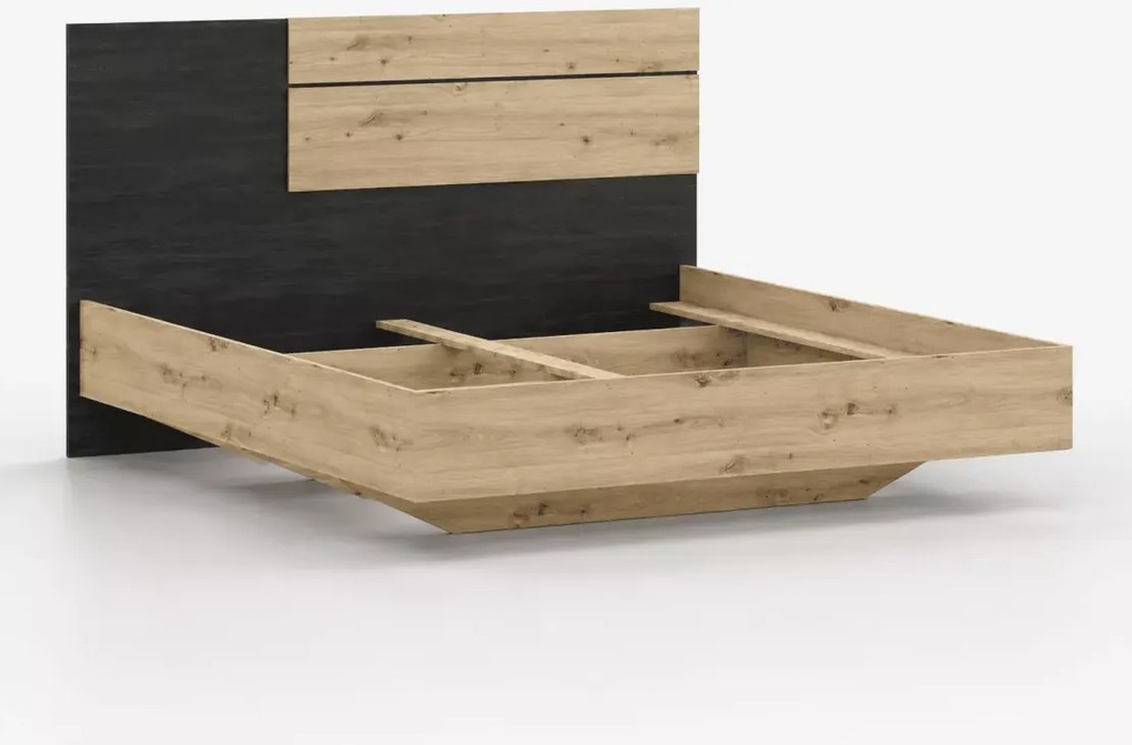 Łóżko Norven 160x200 dwuosobowe ze stelażem artisan sosna norweska nowoczesne