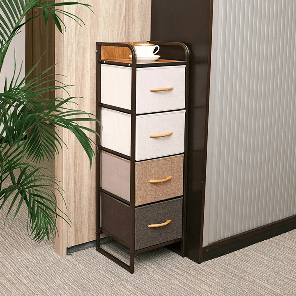 Komoda z szufladami z tkaniny HAZEL TYP 1, brązowy, L