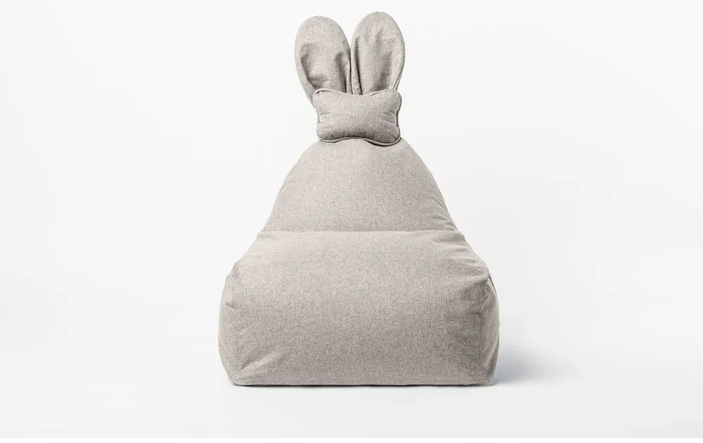 Beżowy worek do siedzenia dla dzieci The Brooklyn Kids Funny Bunny