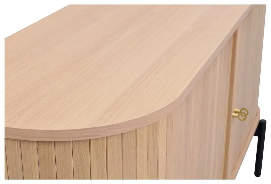 Naturalna niska komoda w dekorze dębu 142x71 cm Haddington – Rowico