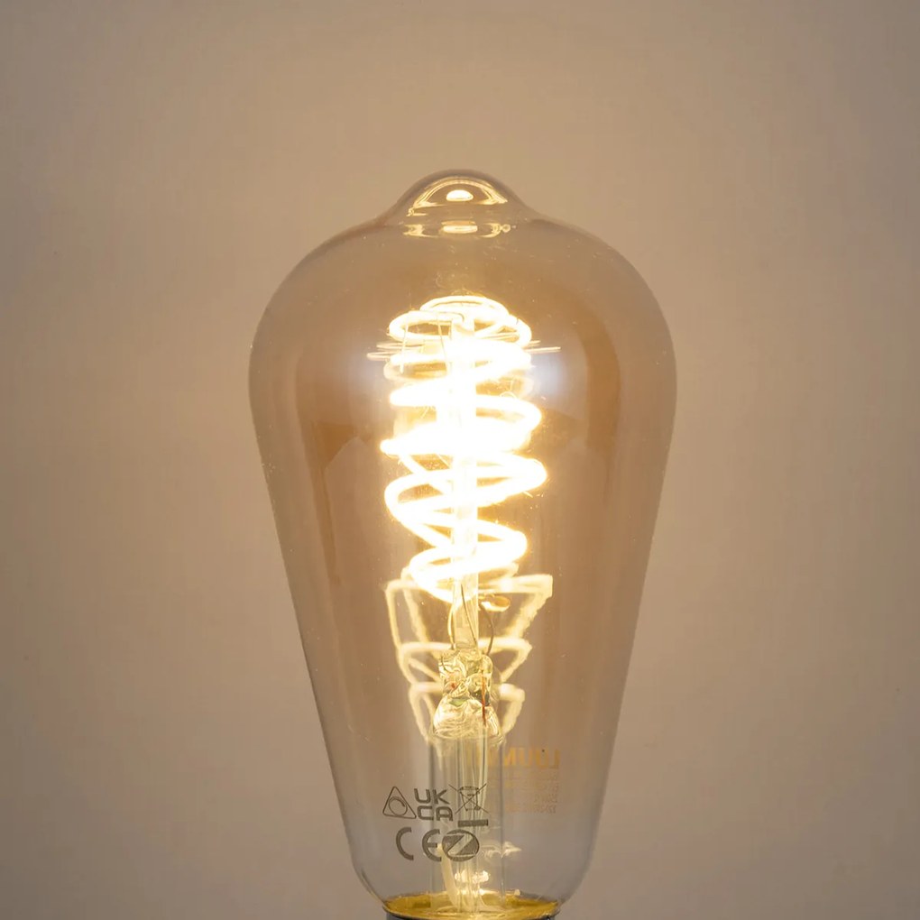 Zestaw 3 inteligentnych żarówek LED E27 z możliwością ściemniania ST64 4,9W 320 lm 2500K z Zigbee Smart Hub