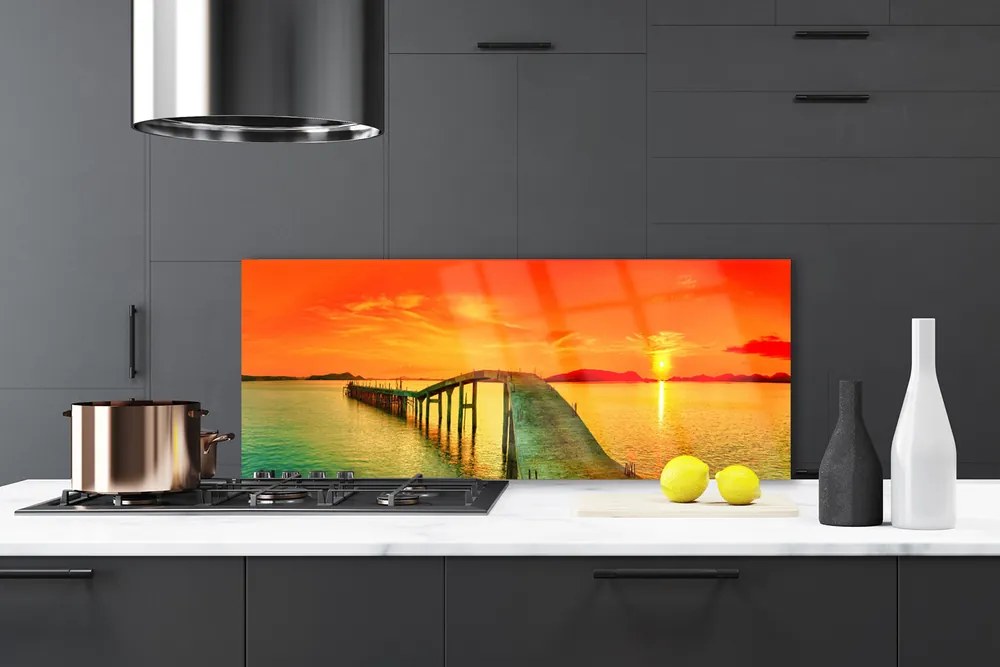 Panel Szklany Most Wiszący nad Zatoką