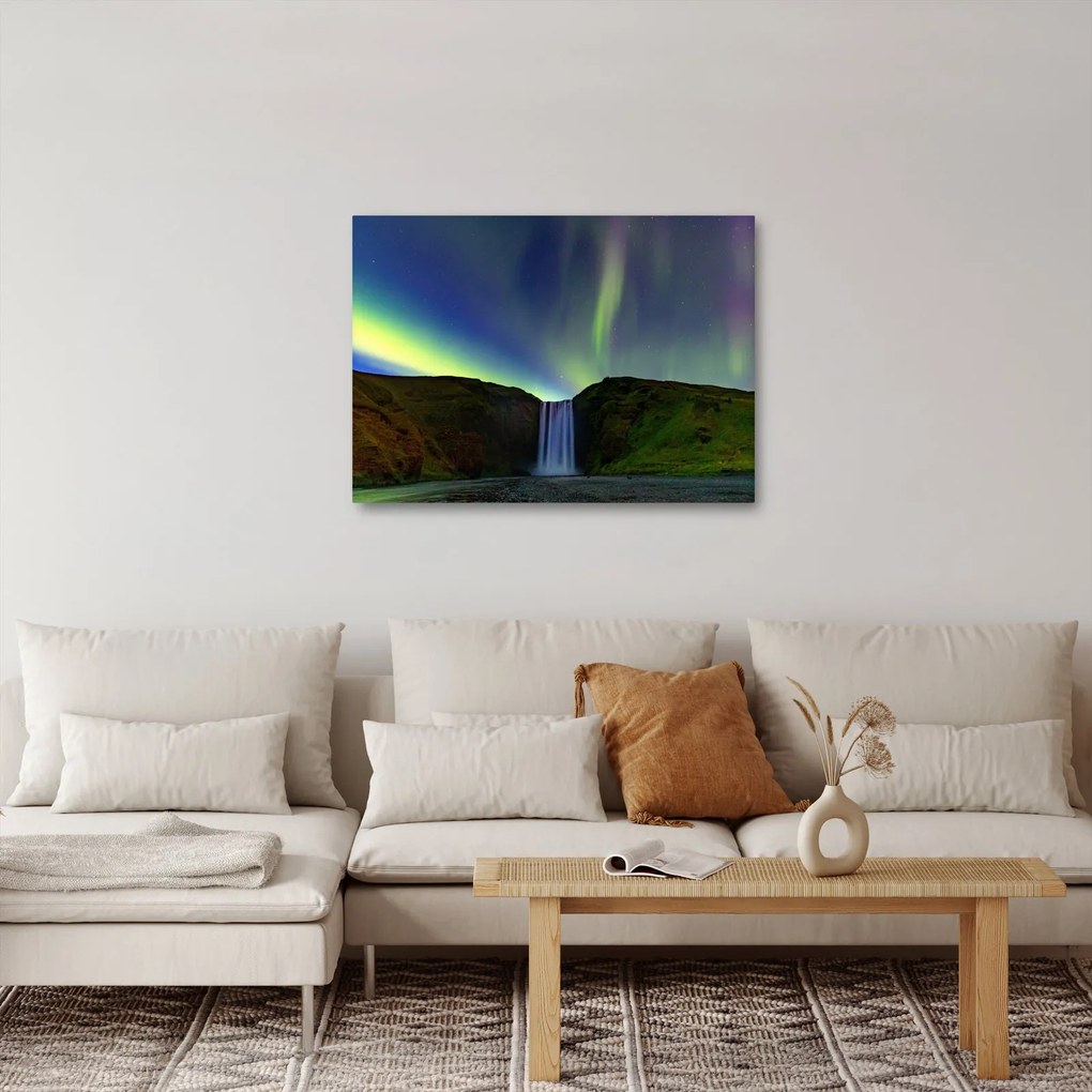 Obraz - Zorza polarna na Islandii (70x50 cm)