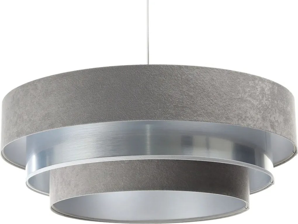 Szaro-srebrna okrągła lampa wisząca nad stół - 4X S454 L3-E88