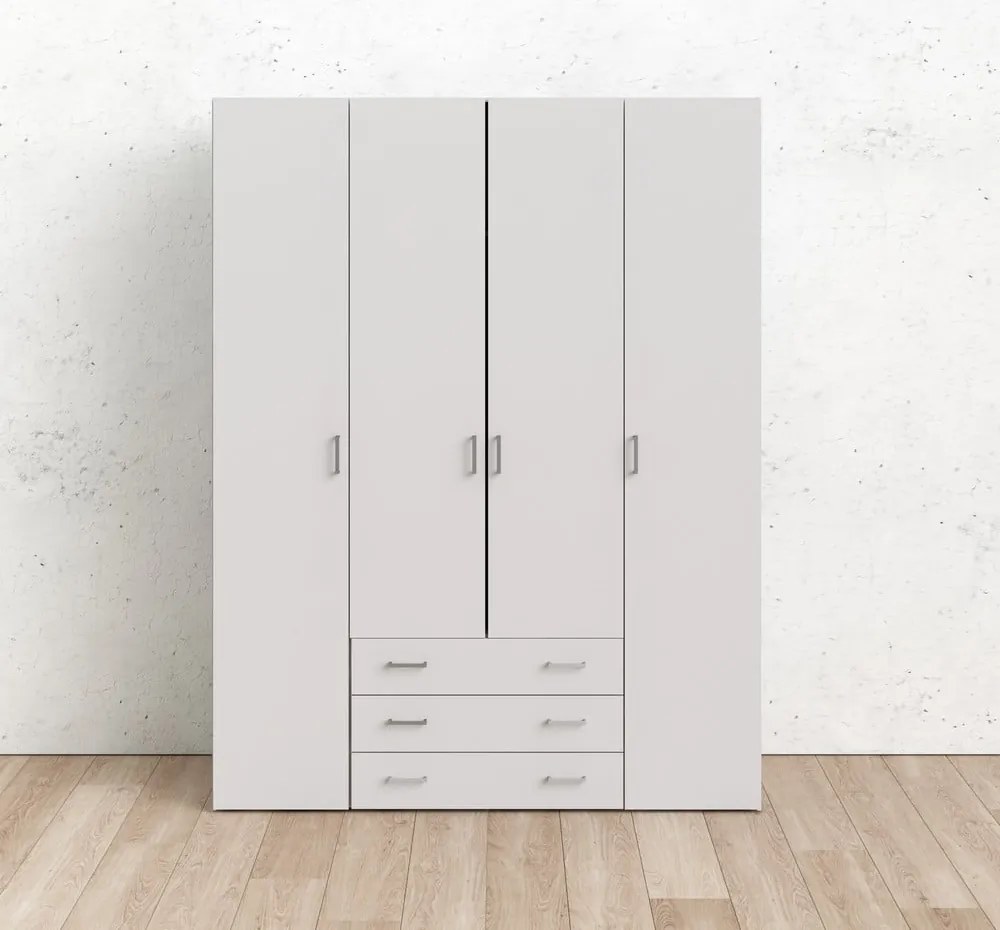Biała szafa 154x200 cm Space – Tvilum